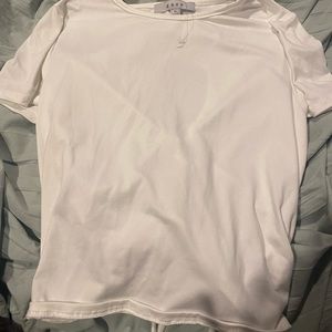 white t shirt size medium with open tie back